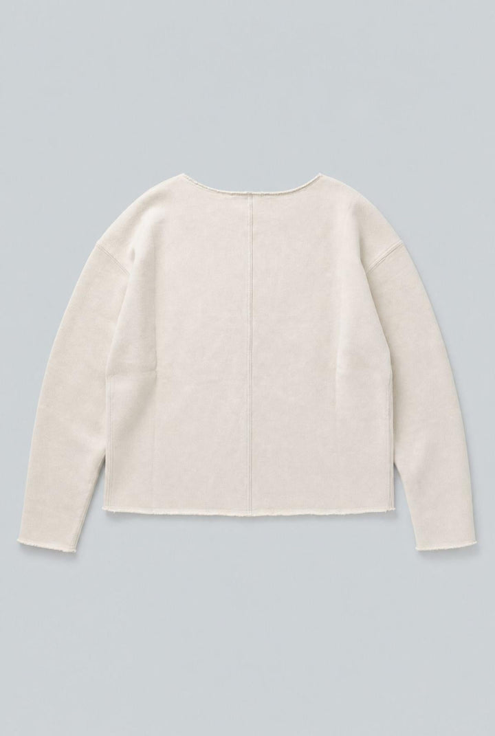Raw Edge Sweatshirt - Ivory - Sweatshirt