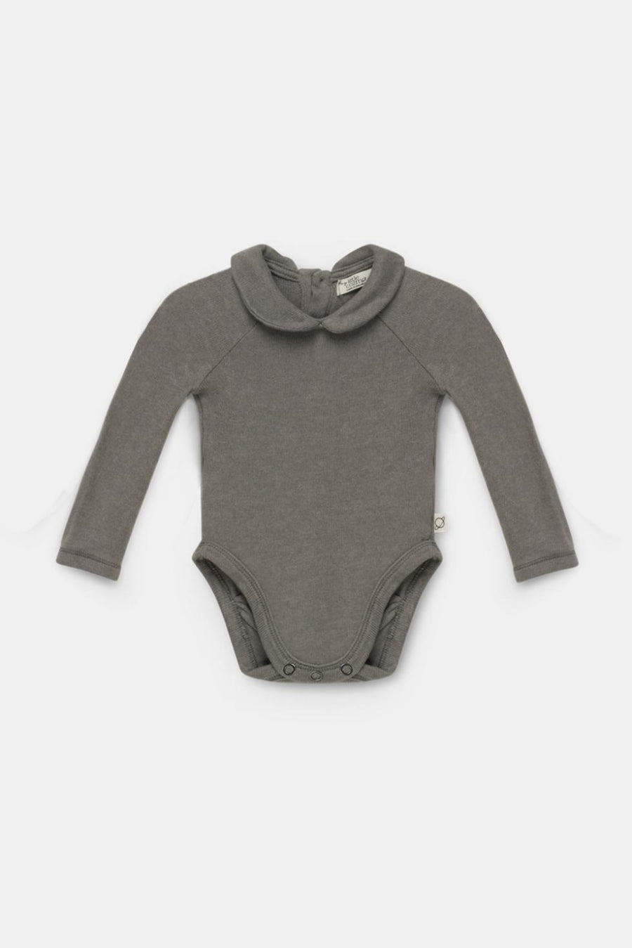 Recycled collared baby bodysuit - Grey - 6M - Bodysuit