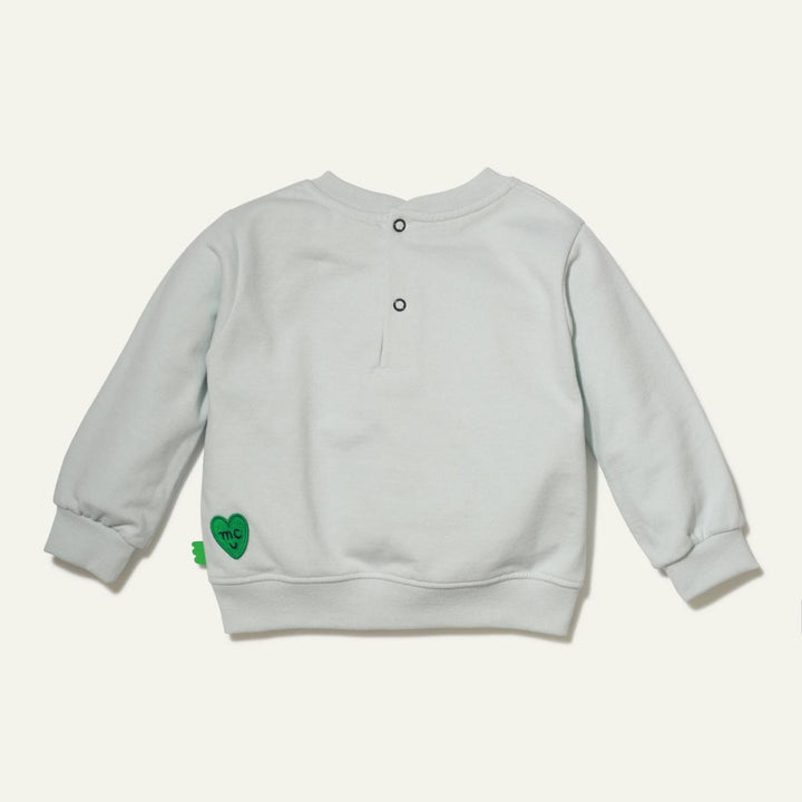 Recycled Cotton Apple Baby Sweatshirt - Sky Blue - Crewneck Sweatshirt