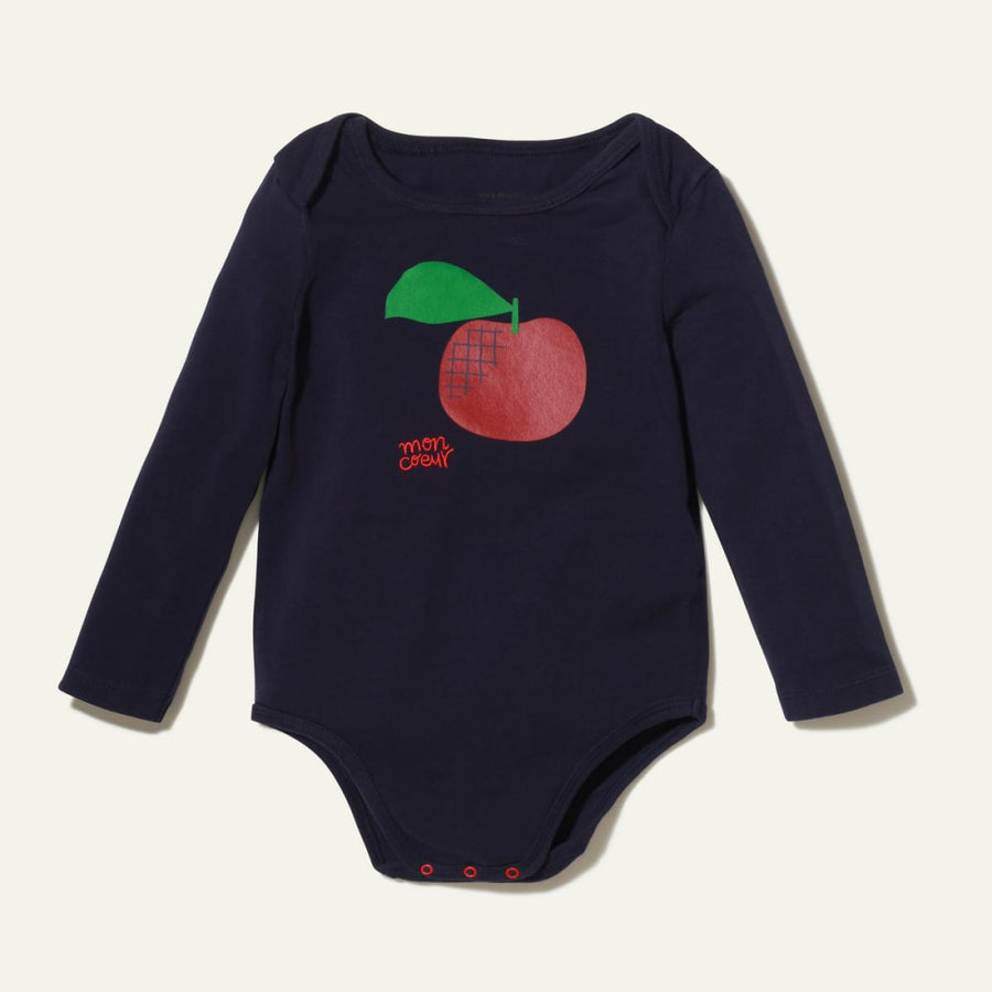 Recycled Cotton Apple Bodysuit - Blue Ribbon - FINAL SALE - Bodysuit