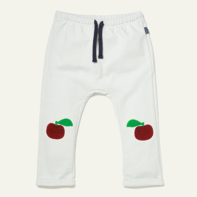 Recycled Cotton Apple Patch Baby Pant - Sky Blue - FINAL SALE - Pants