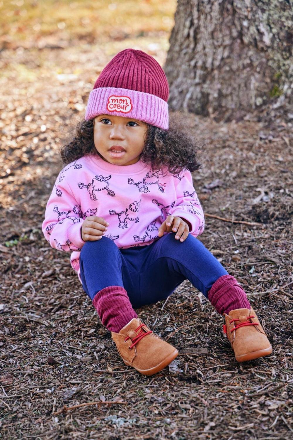 Recycled Cotton Coco Baby Sweatshirt - Bonbon Pink - Crewneck Sweatshirt