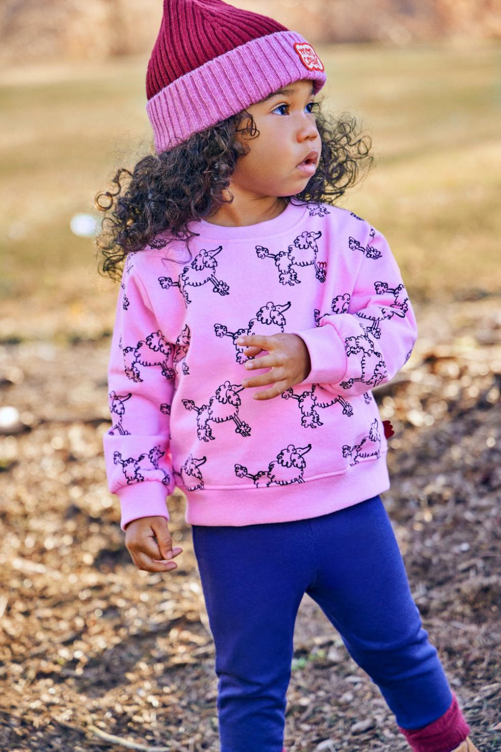 Recycled Cotton Coco Baby Sweatshirt - Bonbon Pink - Crewneck Sweatshirt