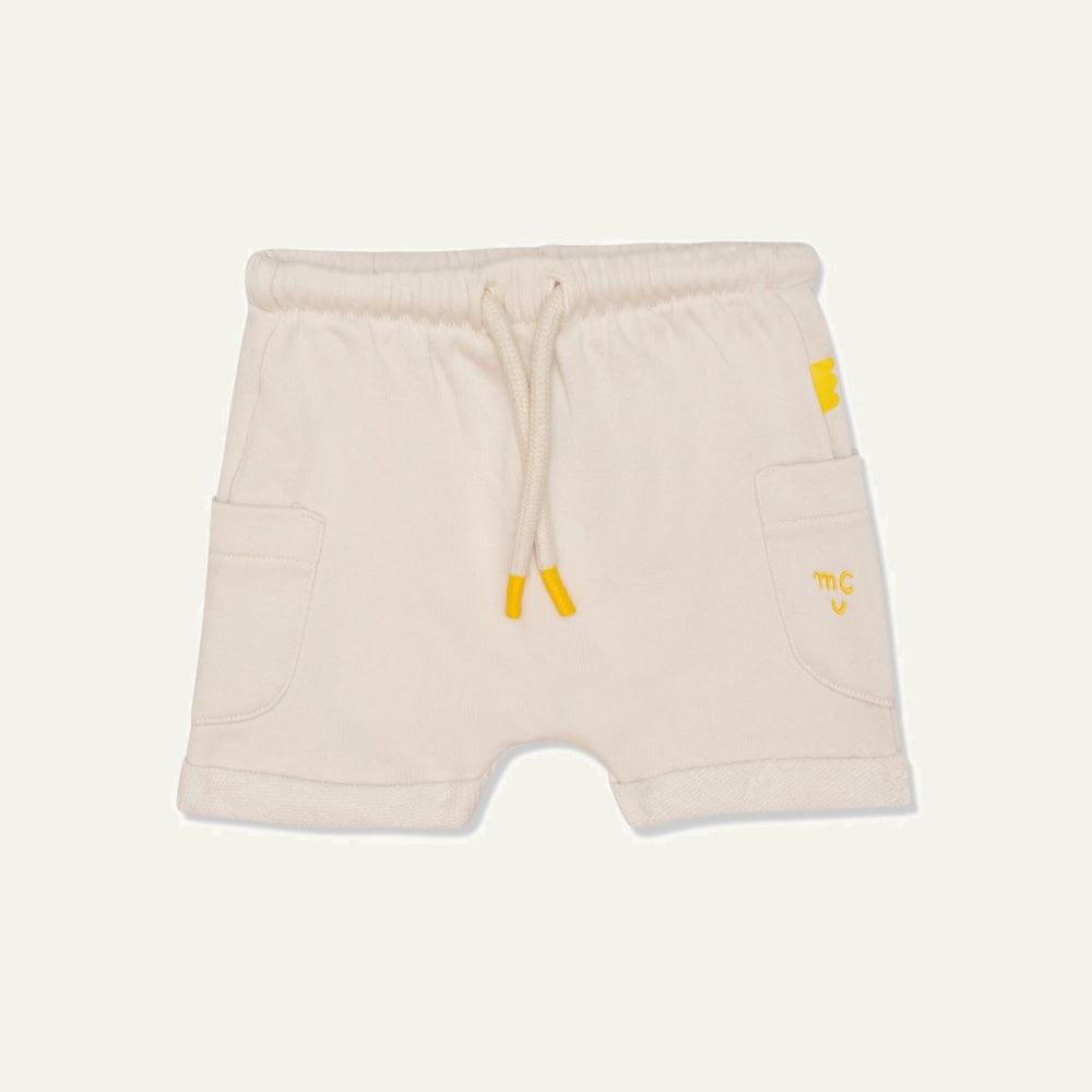 Recycled Cotton Cream Baby Shorts - Natural - FINAL SALE - Shorts