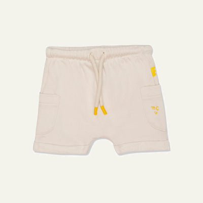 Recycled Cotton Cream Baby Shorts - Natural - FINAL SALE - Shorts