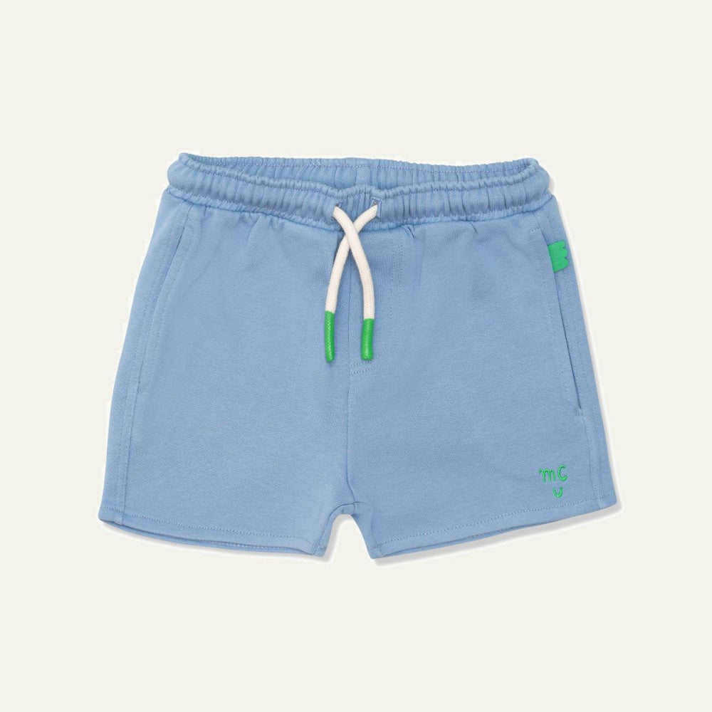 Recycled Cotton Della Blue Cropped Girl Shorts - Della Blue - FINAL SALE - Shorts