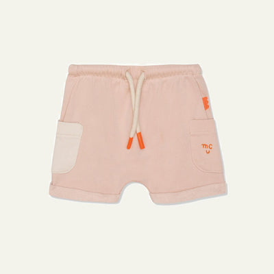 Recycled Cotton Misty Rose Baby Shorts - Misty Rose - FINAL SALE - Shorts