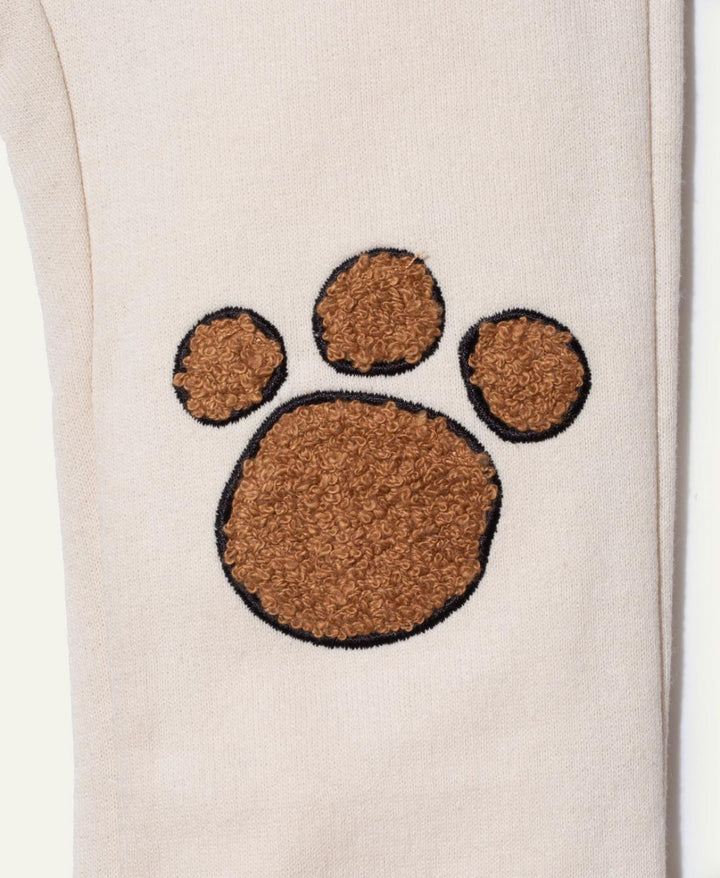 Recycled Cotton Paw Patch Baby Pant - Natural - FINAL SALE - Pants