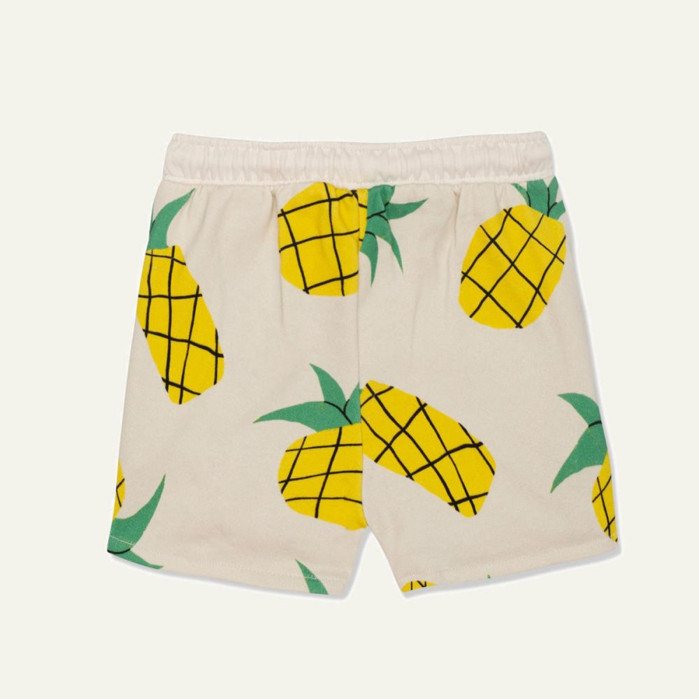 Recycled Cotton Pineapple Harvest Cropped Girl Shorts - Natural/multi - FINAL SALE - Shorts