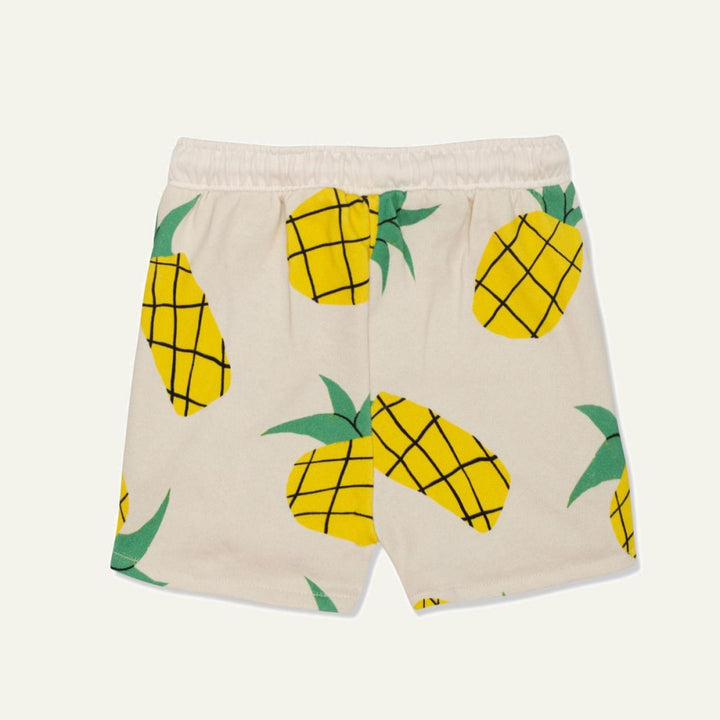 Recycled Cotton Pineapple Harvest Cropped Girl Shorts - Natural/multi - FINAL SALE - Shorts