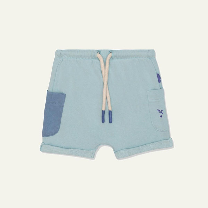 Recycled Cotton Sterling Blue Baby Shorts - Sterling Blue - FINAL SALE - Shorts