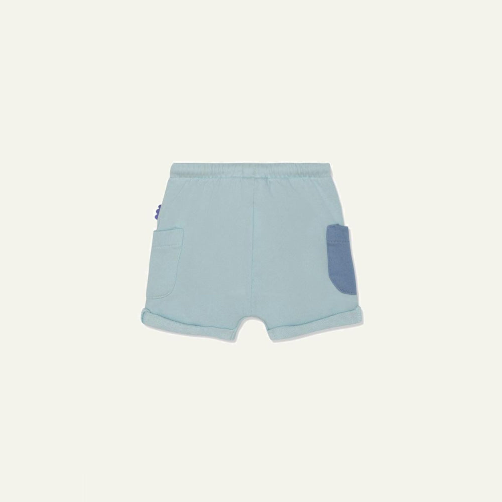 Recycled Cotton Sterling Blue Baby Shorts - Sterling Blue - FINAL SALE - Shorts