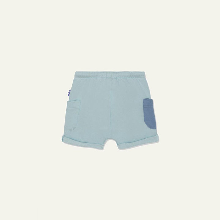 Recycled Cotton Sterling Blue Baby Shorts - Sterling Blue - FINAL SALE - Shorts