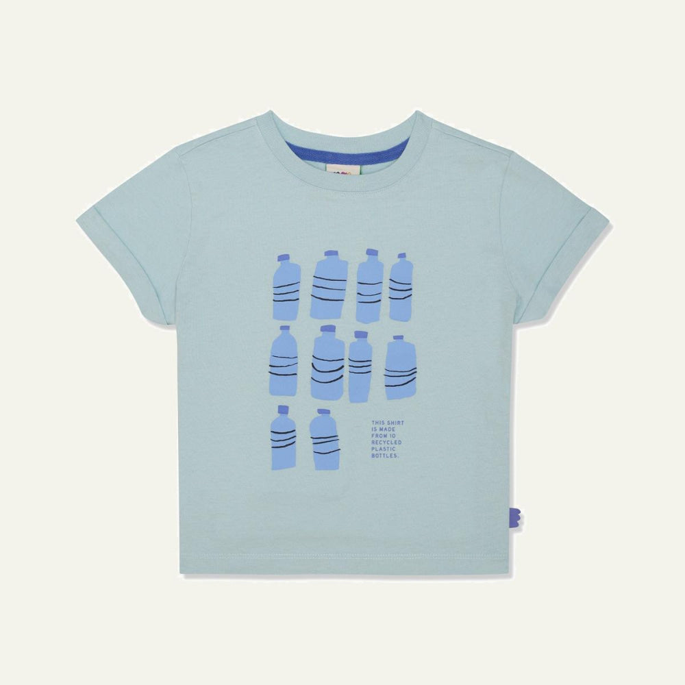 Recycled Cotton Ten Bottle Kid T-shirt - Sterling Blue/della Blue - FINAL SALE - T-shirt