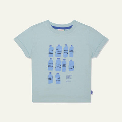 Recycled Cotton Ten Bottle Kid T-shirt - Sterling Blue/della Blue - FINAL SALE - T-shirt