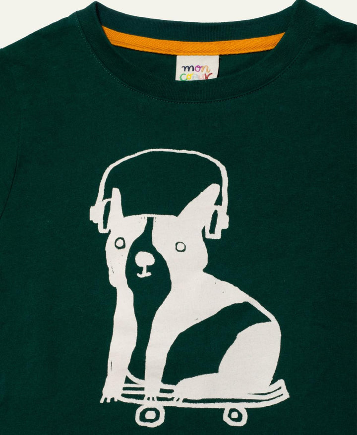 Recycled Cotton Walter Baby T-Shirt - Pine Green - FINAL SALE - T-shirt