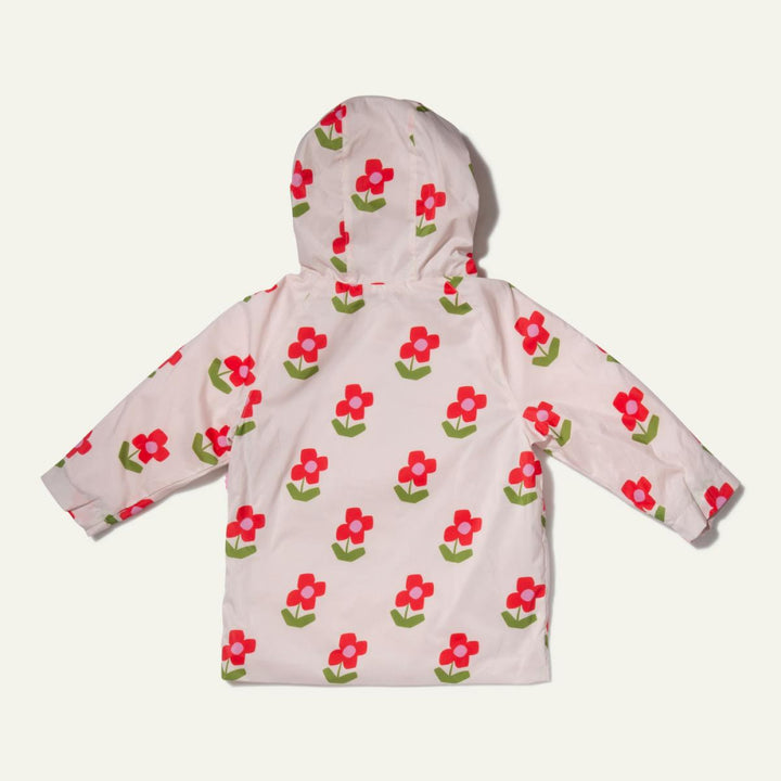 Recycled Fabric Flower Baby Raincoat - Pink Petal Floral - raincoat - kids