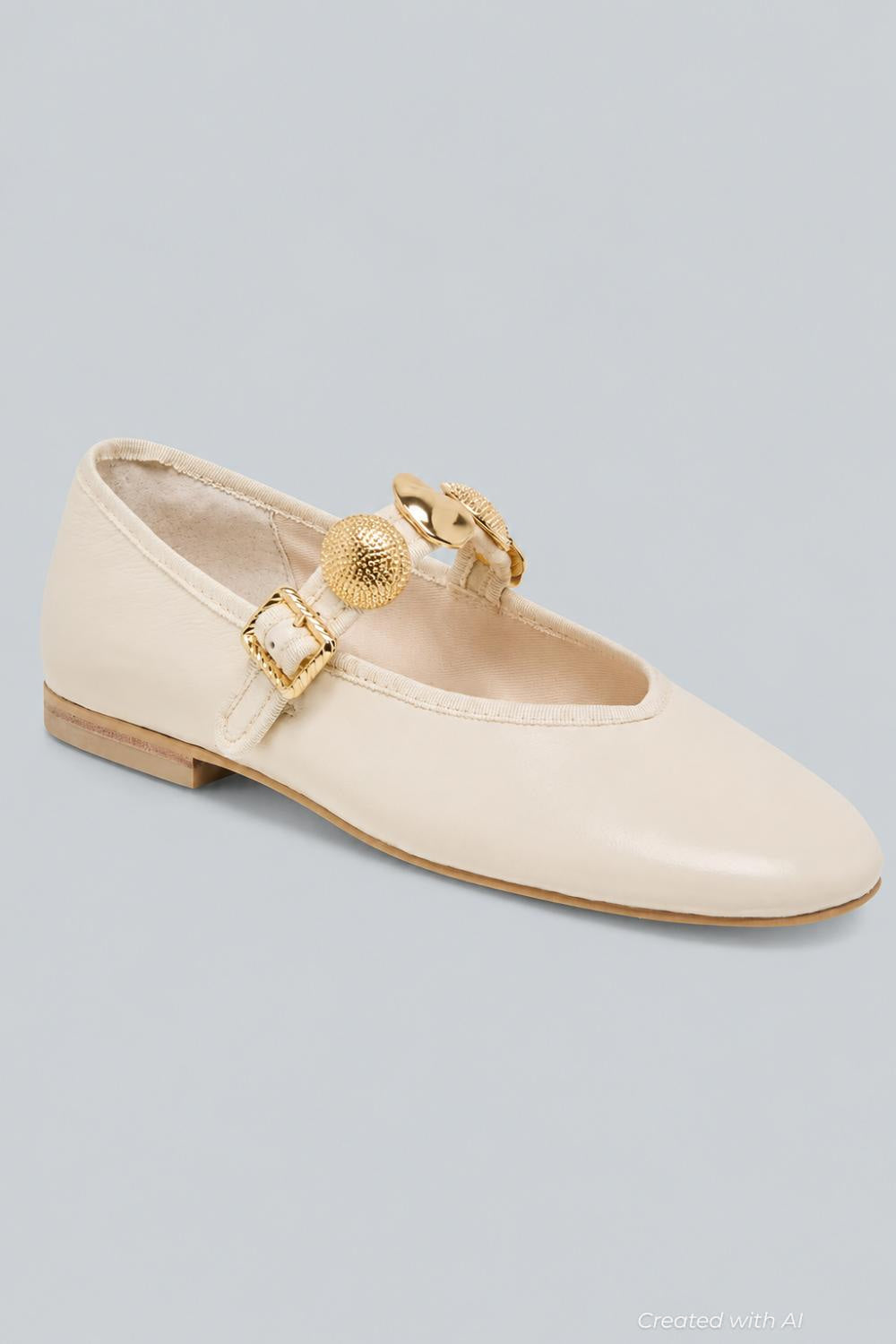 Relan Leather Ballet Flats - Off White Leather - 8MUS - Flats