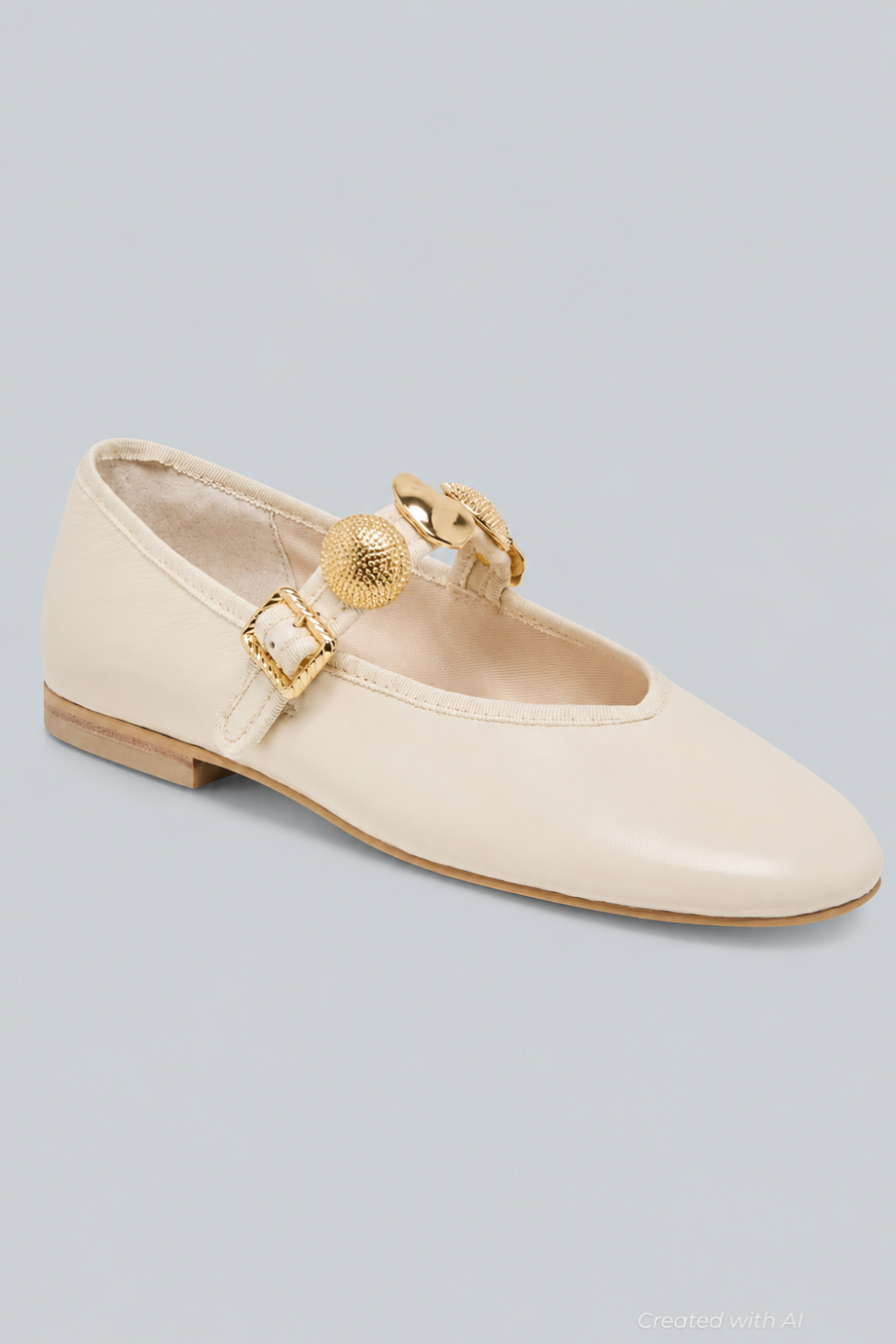 Relan Leather Ballet Flats - Off White Leather - 8MUS - Flats