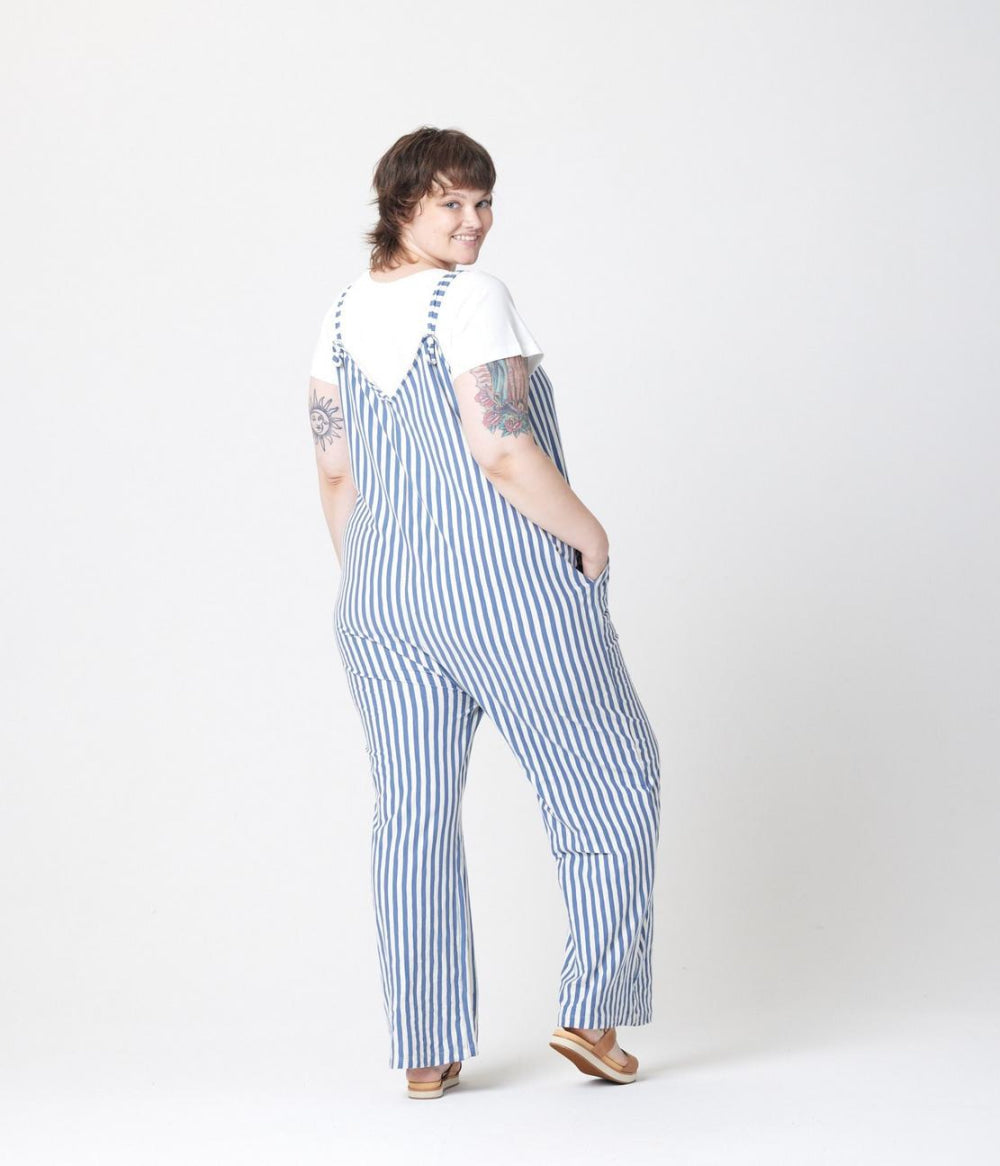 Remy Jumpsuit - Steel Blue Stripe - Jumpsuit