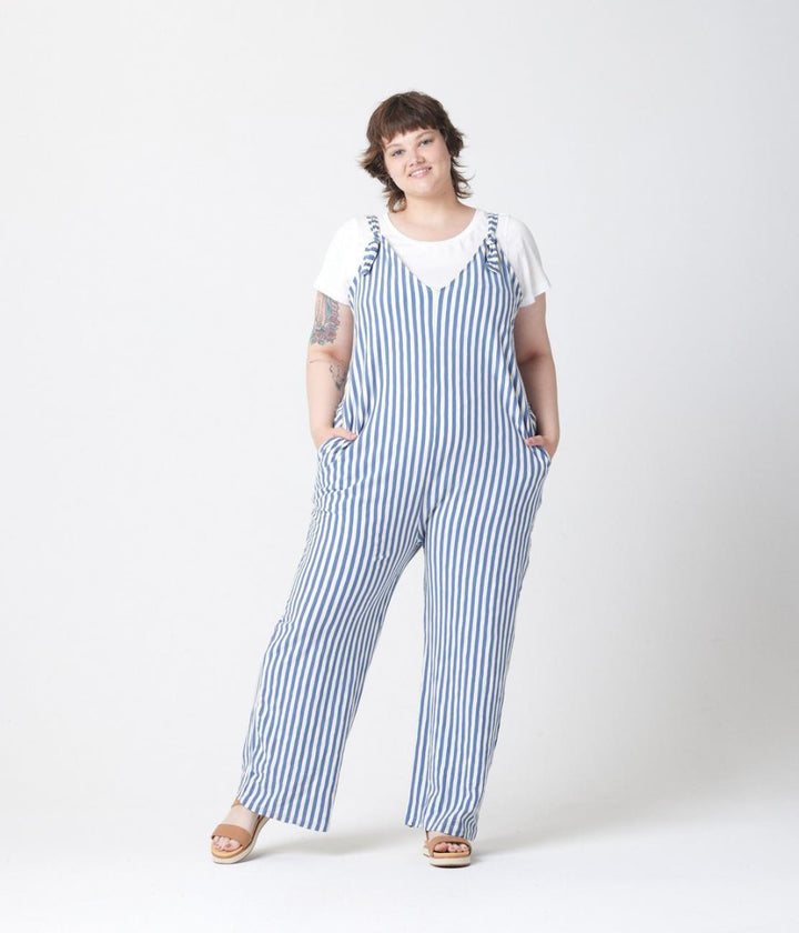 Remy Jumpsuit - Steel Blue Stripe - Jumpsuit
