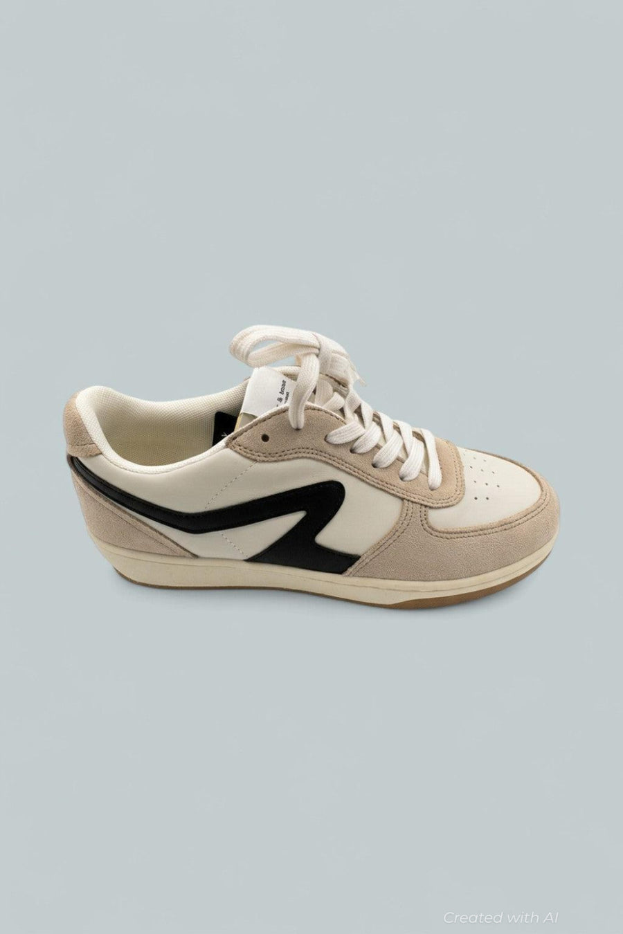 Retro Court Sneakers - Dove/Sand - 7.5 - Sneaker