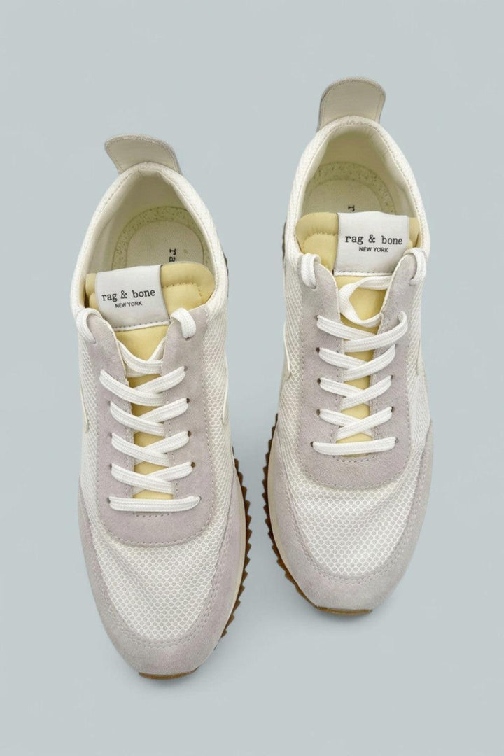 Retro Runner Mesh & Suede Sneaker - Offwht - Sneaker