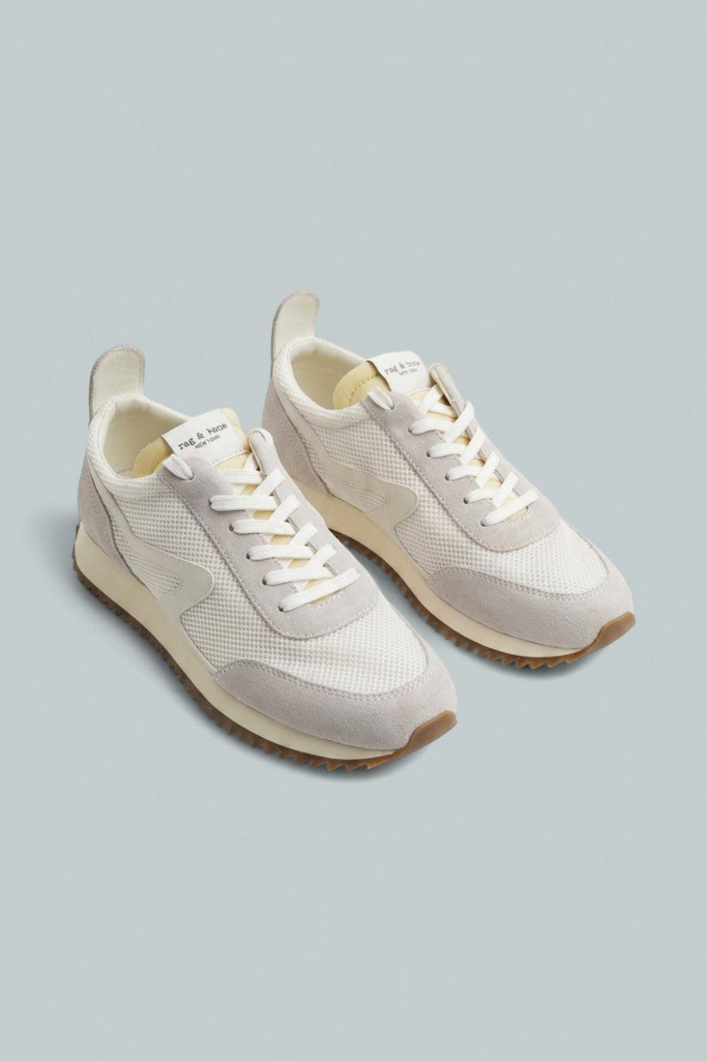 Retro Runner Mesh & Suede Sneaker - Offwht - Sneaker