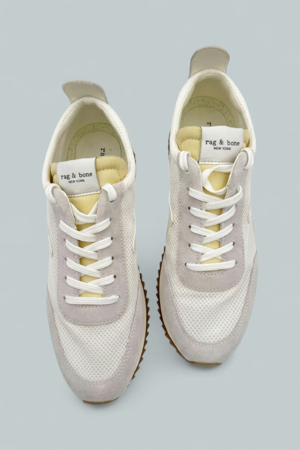 Retro Runner Mesh & Suede Sneaker - Offwht - Sneaker