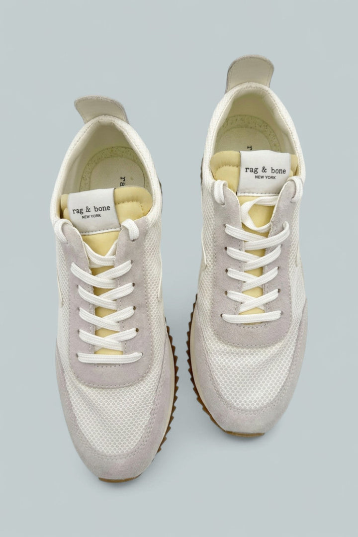Retro Runner Mesh & Suede Sneaker - Offwht - Sneaker