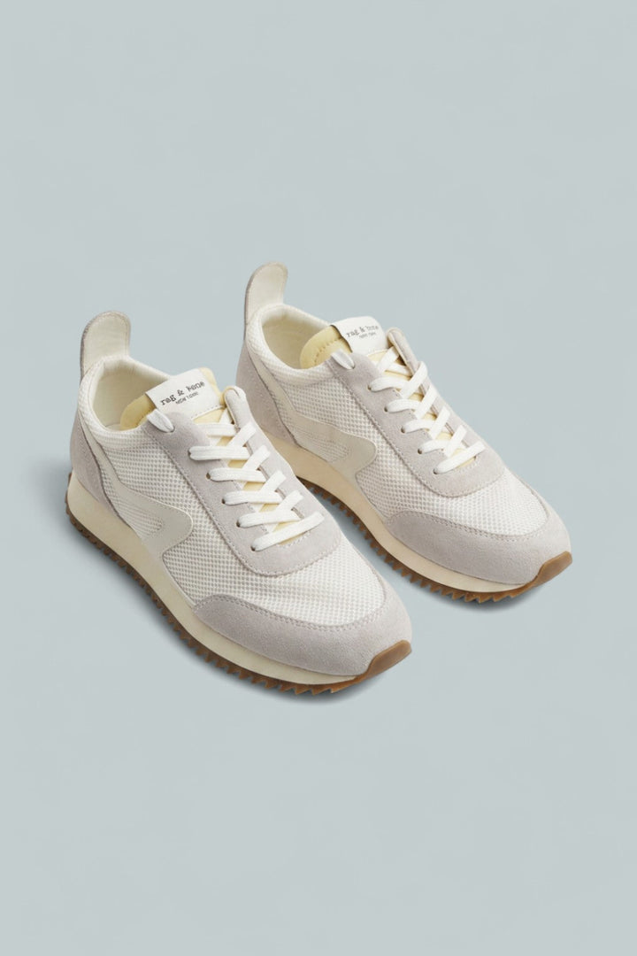 Retro Runner Mesh & Suede Sneaker - Offwht - Sneaker