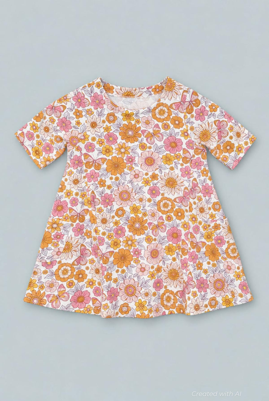 Retro Vintage Flowers Miss Mayhem Tunic Top - Kim’s Calling - Shirt