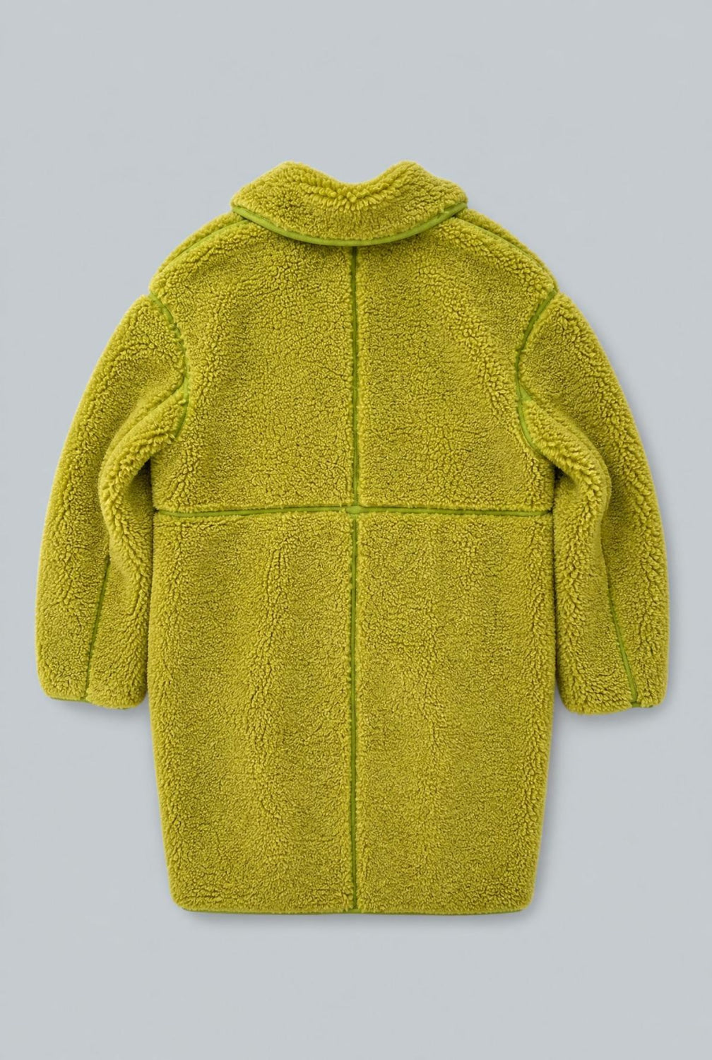 Reversible Faux Shearling Coat - Chartreuse - Coat