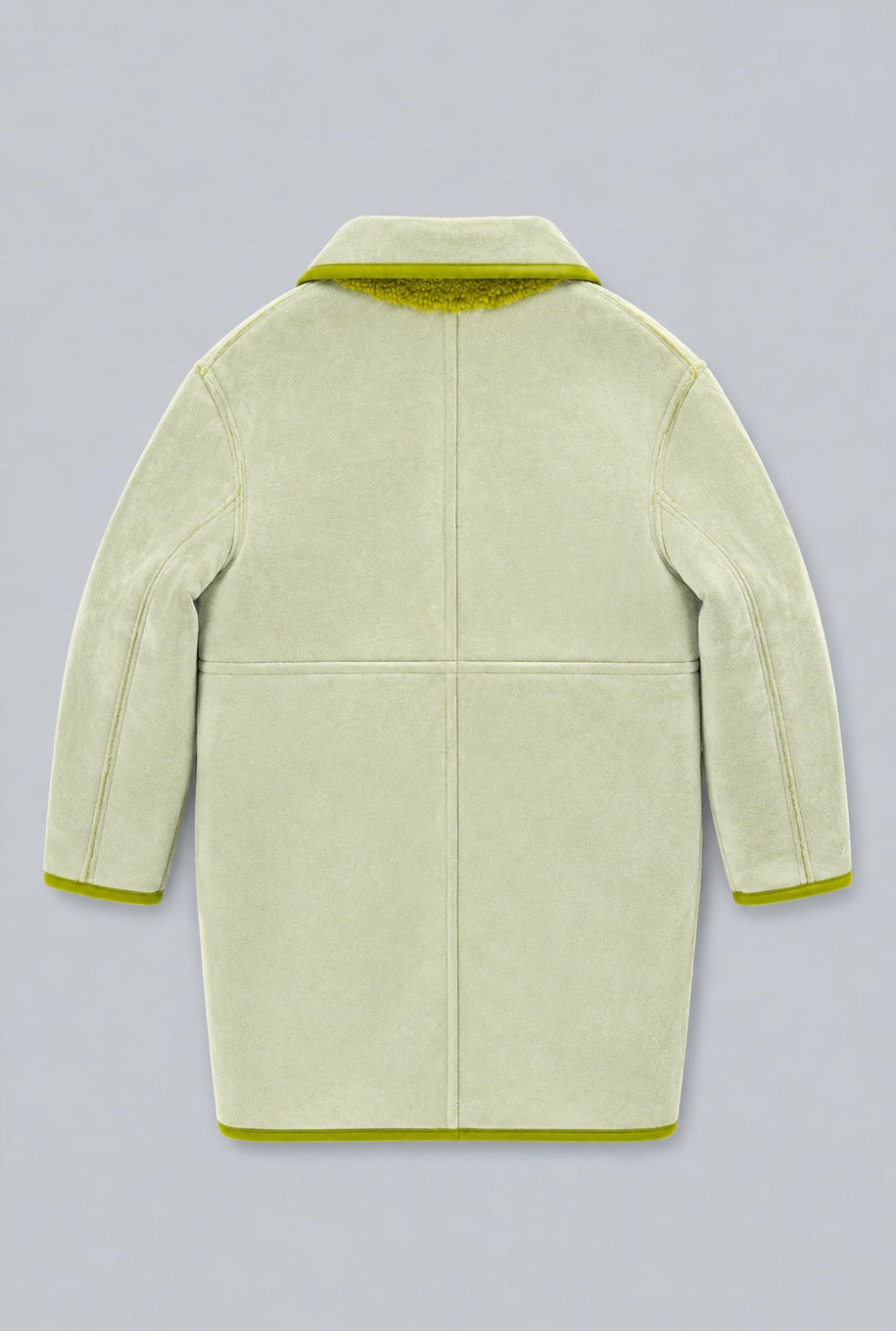 Reversible Faux Shearling Coat - Chartreuse - Coat