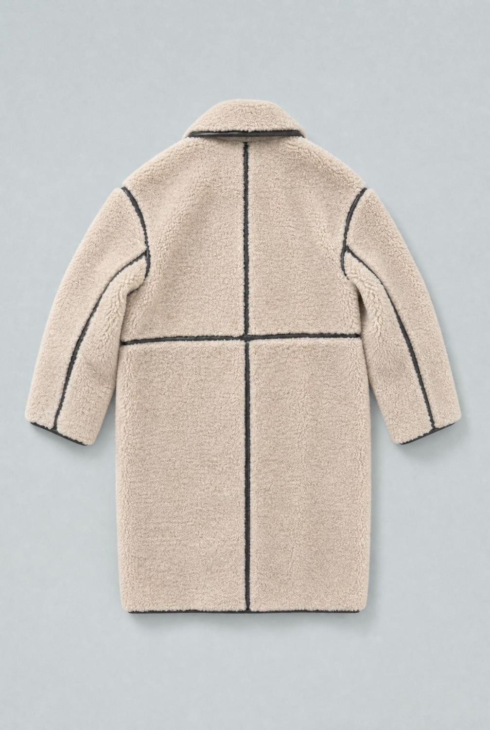 Reversible Faux Shearling Coat - Gray Combo - Coat