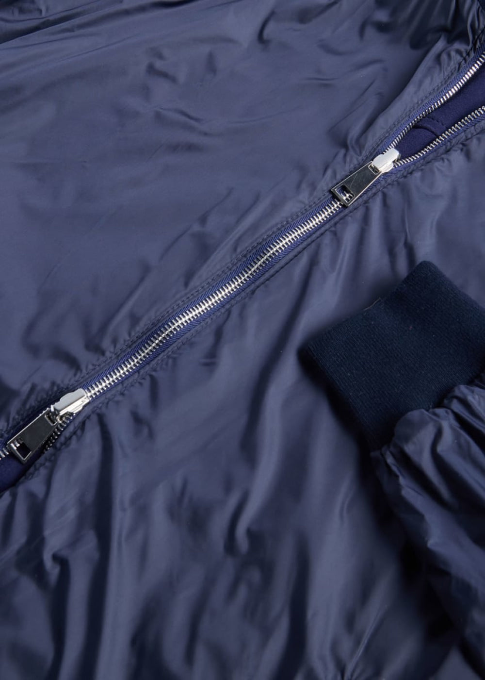 Reversible Suede Bomber Jacket - Navy - Jacket