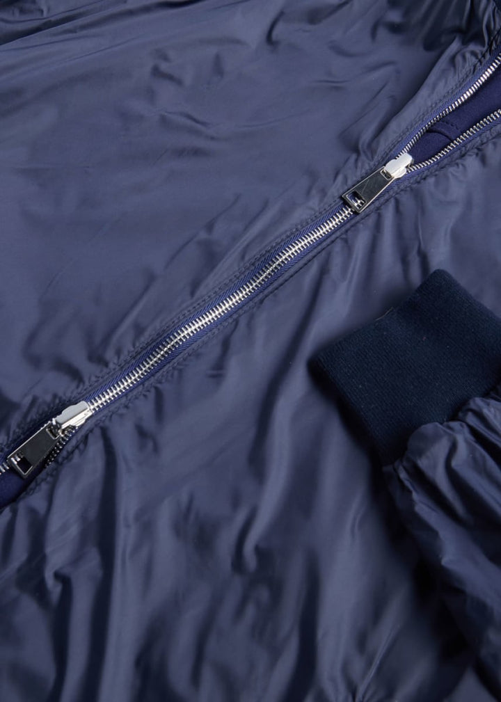 Reversible Suede Bomber Jacket - Navy - Jacket