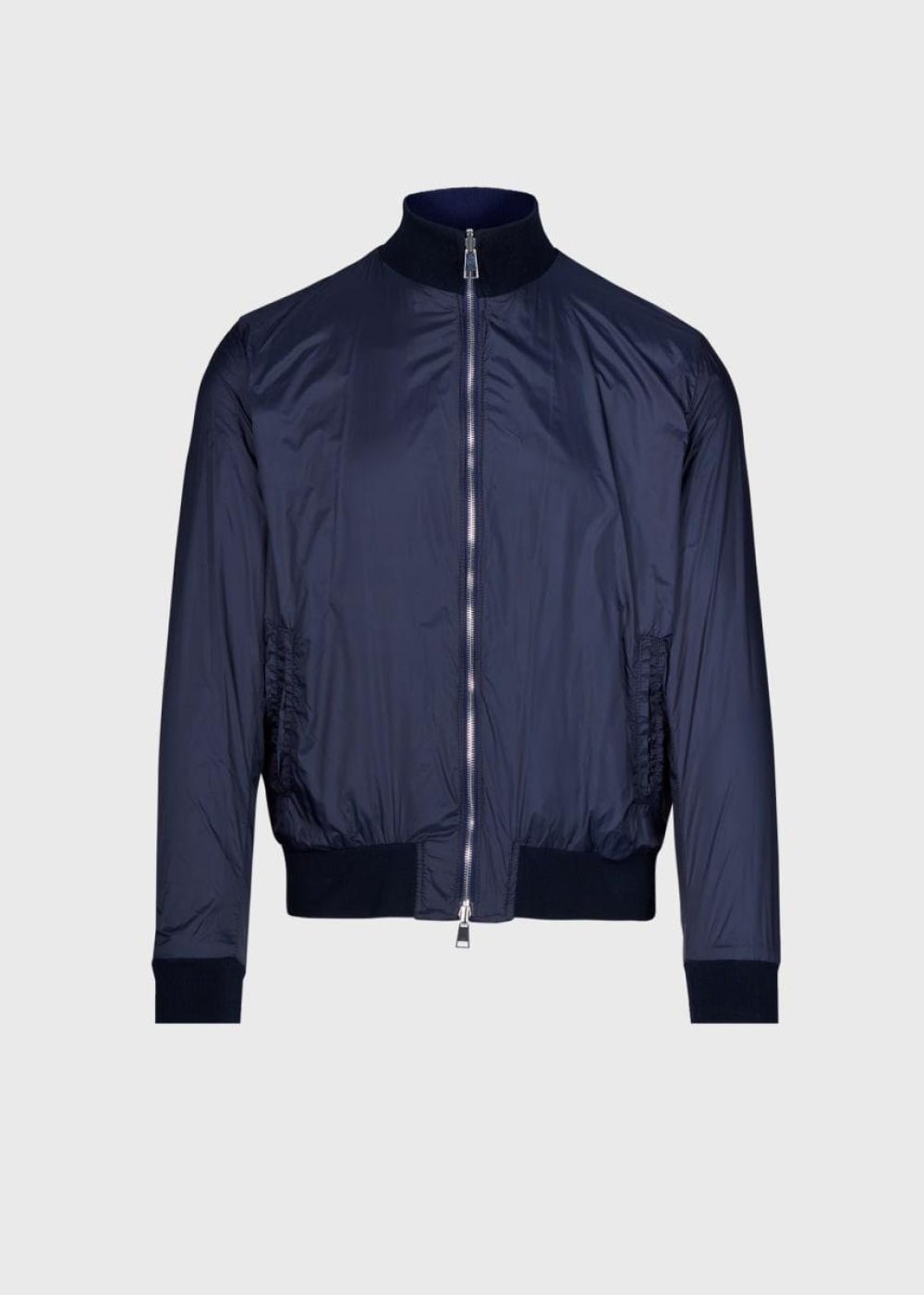Reversible Suede Bomber Jacket - Navy - Jacket