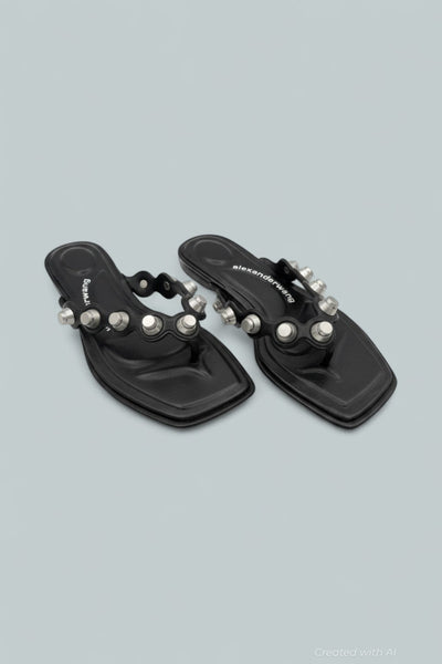Rexa Thong Sandals - Black - 38 - Sandals