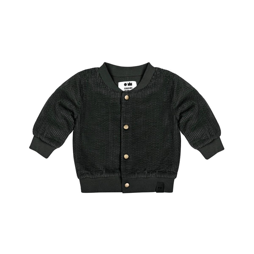 Baby Corduroy Bomber Jacket - Black