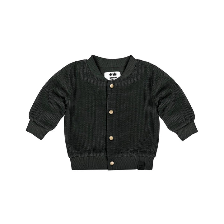 Baby Corduroy Bomber Jacket - Black