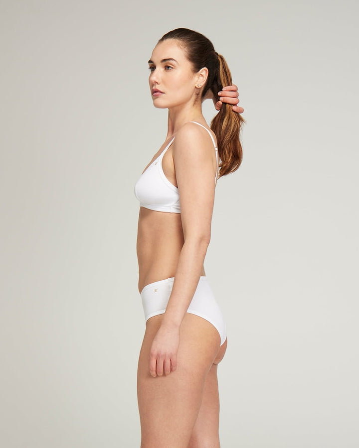 The Organic Cotton Easy Does It Bralette - Cotton White