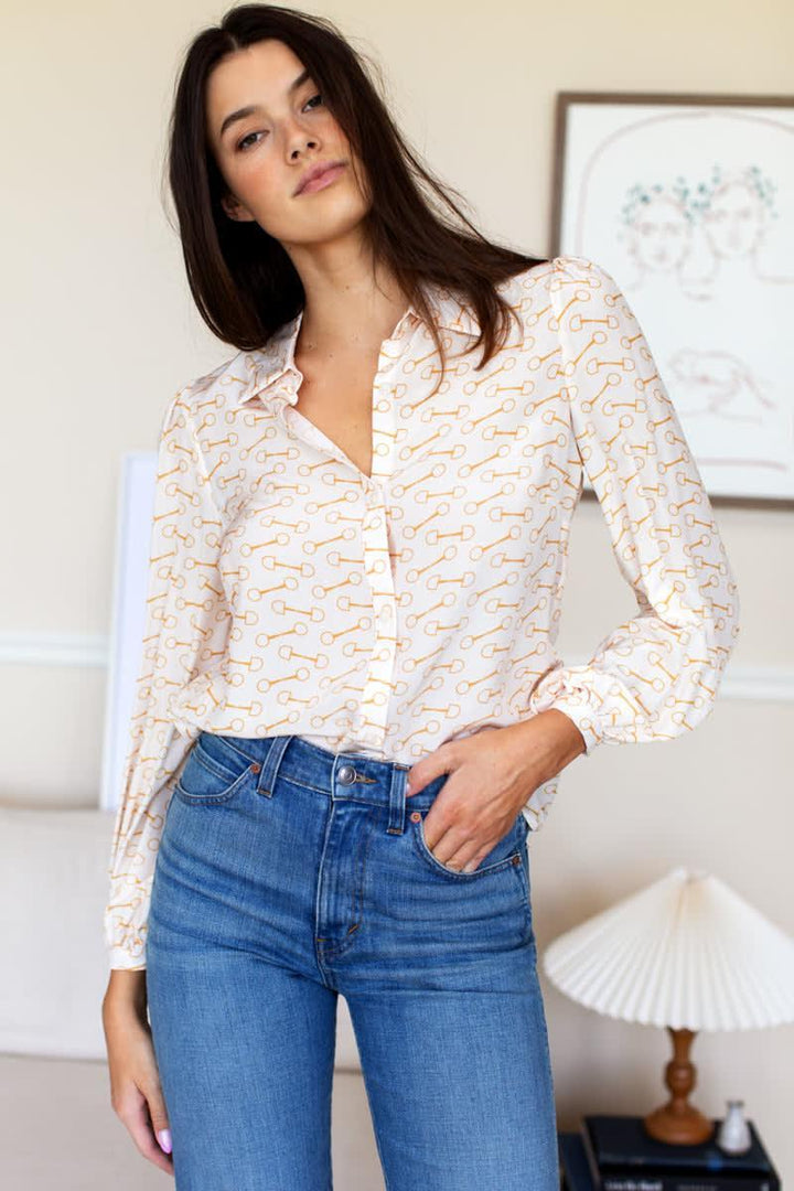 Frankie Blouse - Horsebit Gold