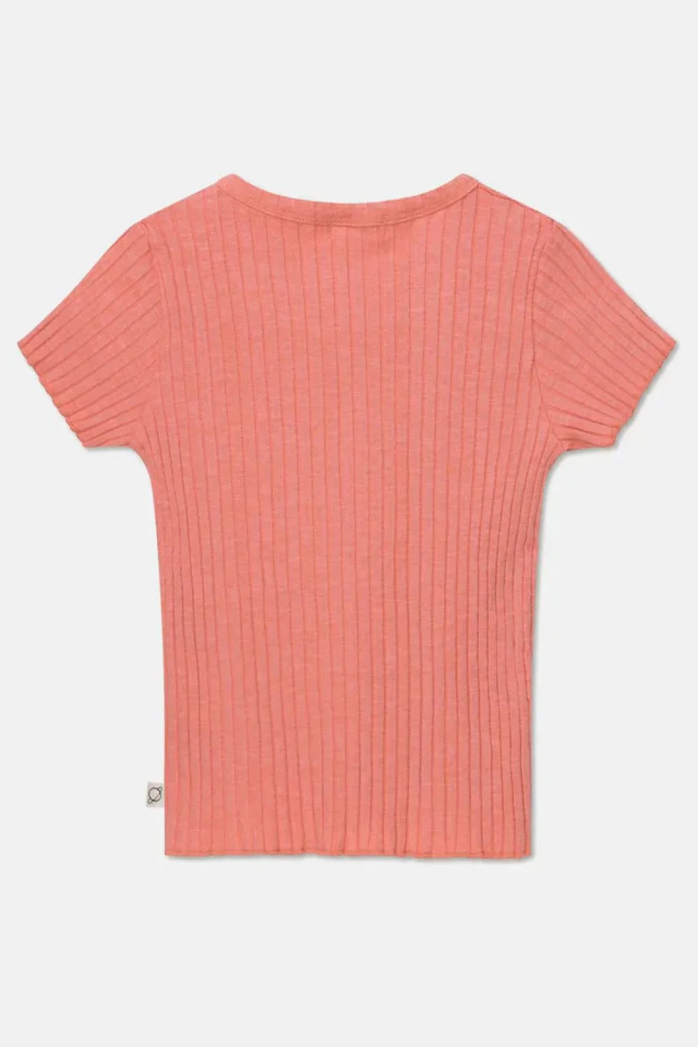 Rib lettuce-edge t-shirt - Coral - 6Y - T-shirt