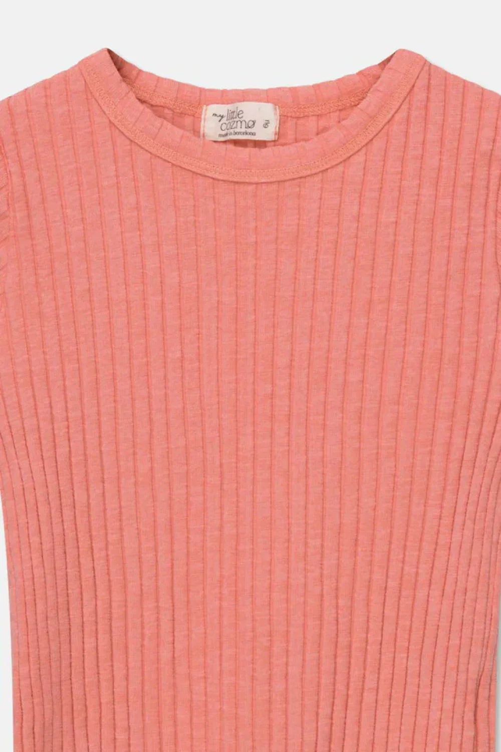 Rib lettuce-edge t-shirt - Coral - 6Y - T-shirt