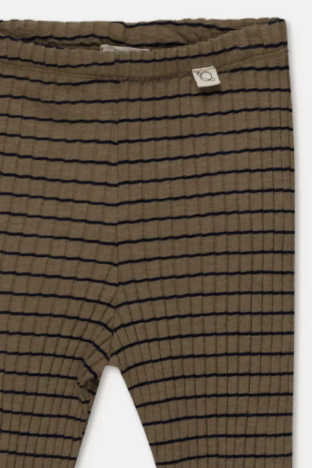 Rib stripe lettuce-edge bike shorts - Khaki - 6Y - Shorts