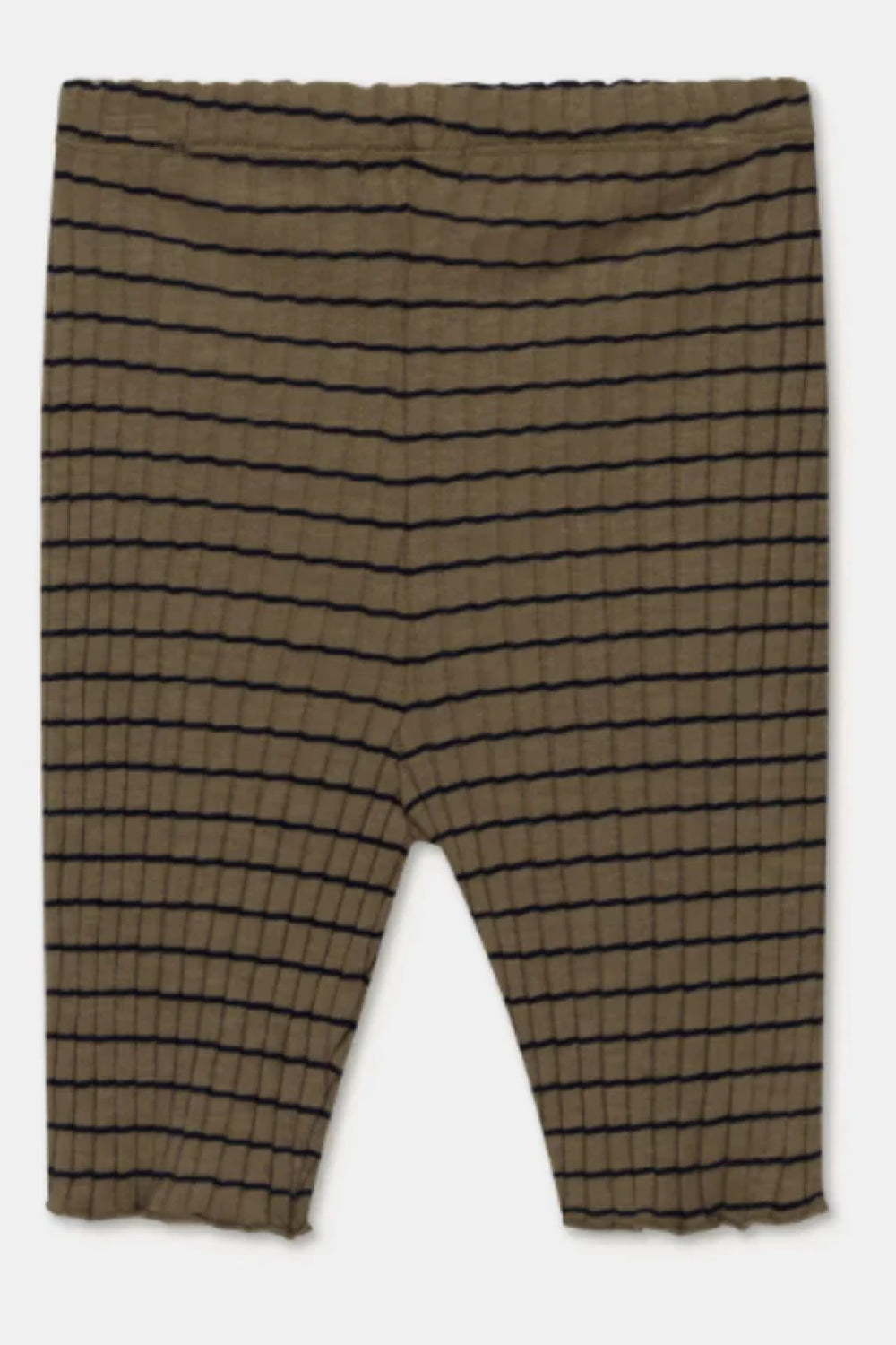 Rib stripe lettuce-edge bike shorts - Khaki - 6Y - Shorts