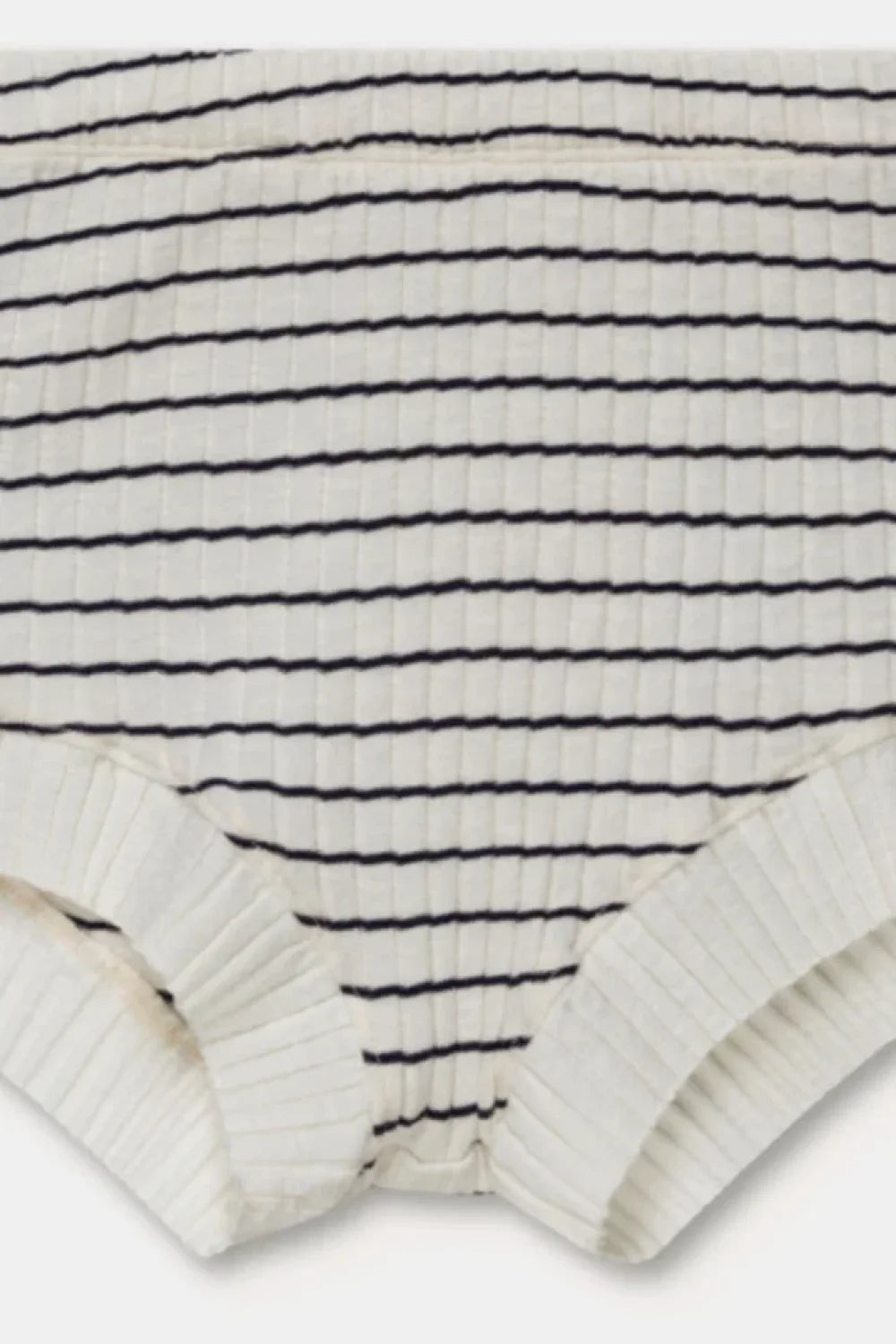 Rib stripe shorts - Ivory - Bloomer