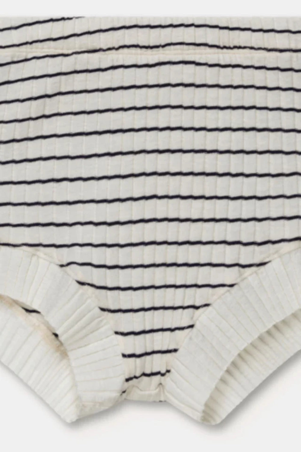 Rib stripe shorts - Ivory - Bloomer