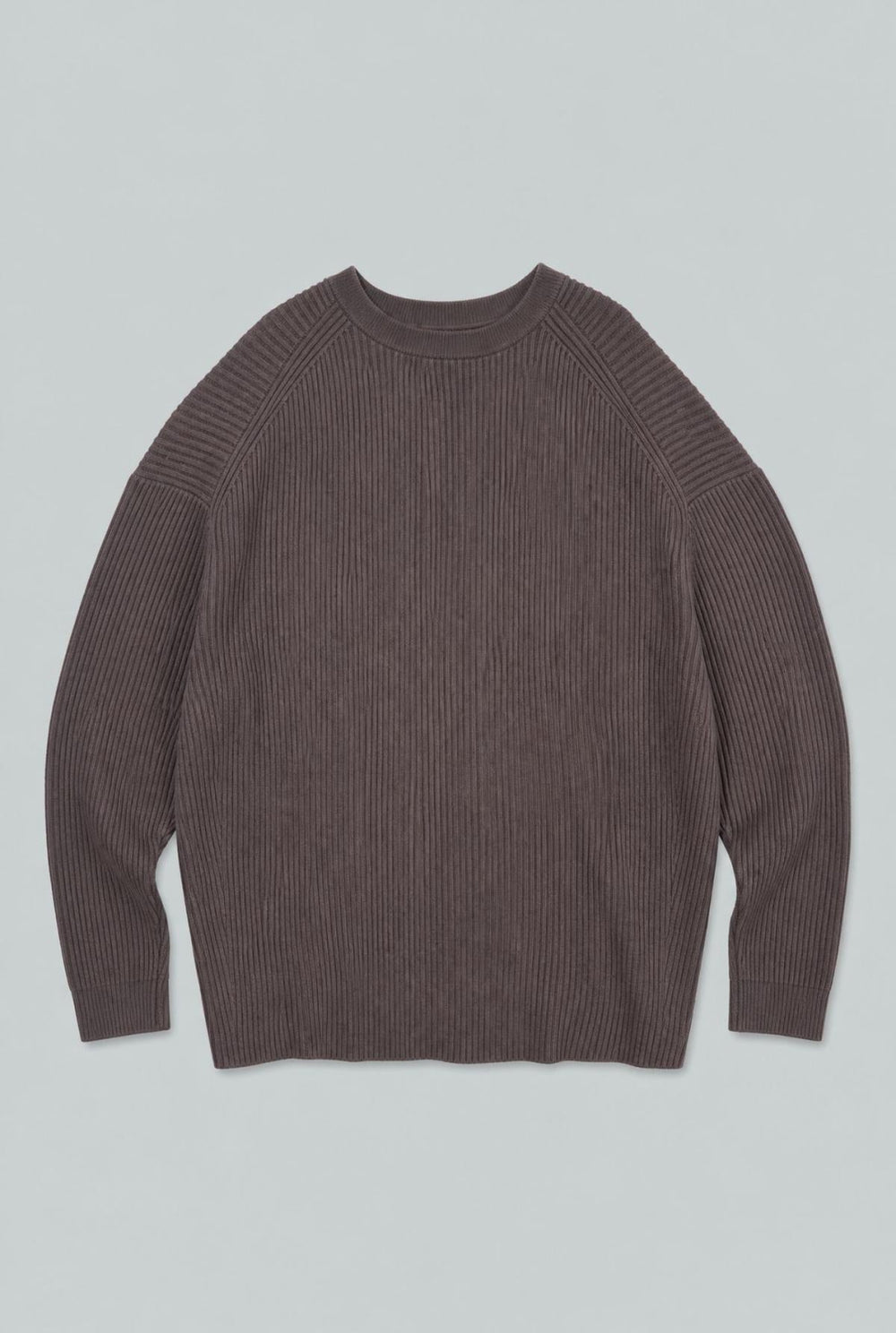 Ribbed Cashmere Blend Cardigan - Chocolate - L - Cardigan
